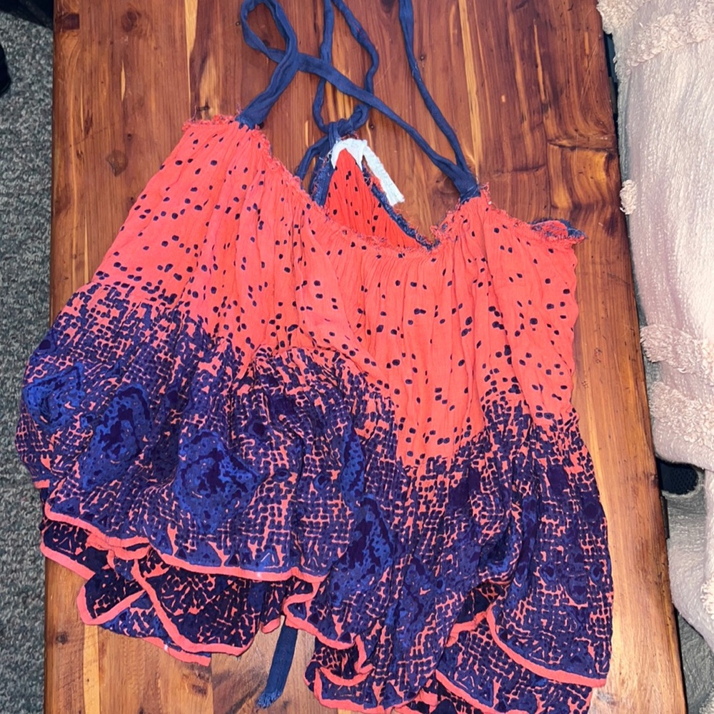 Free People adjustable neck trapeze top